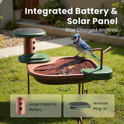 Birdfy Jolly V Solar Powered Smart Bird Bath with Camera - Image 6