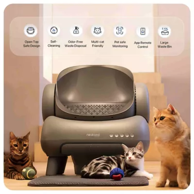 Neakasa M1 Plus Open Top Self-Cleaning Litter Box W/ Smart App Monitering For Lg or Multi-Cat Homes - Image 2