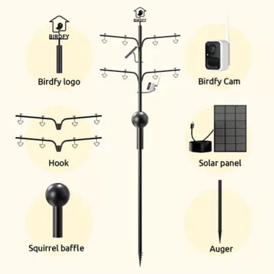 Birdfy Bird Feeder Pole Station All Metal - Image 2