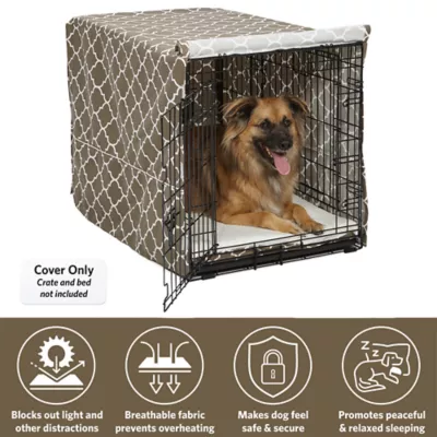 MidWest Homes for Pets QuietTime Defender Covella Crate Cover, Brown - Image 2