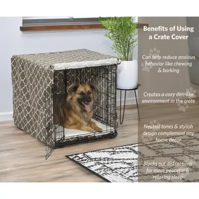 MidWest Homes for Pets QuietTime Defender Covella Crate Cover, Brown - Image 3