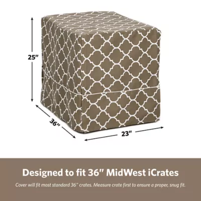 MidWest Homes for Pets QuietTime Defender Covella Crate Cover, Brown - Image 6