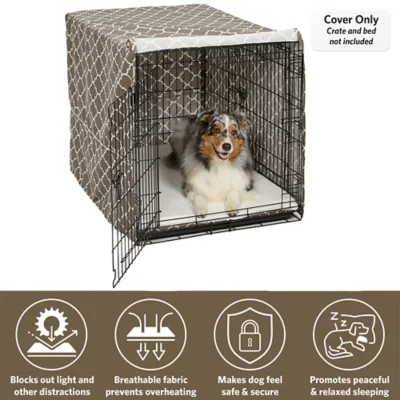 MidWest Homes for Pets QuietTime Defender Covella Crate Cover, Brown - Image 2