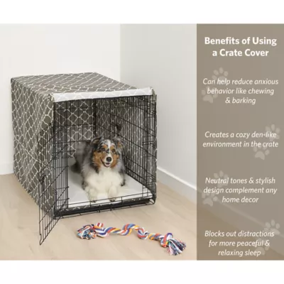 MidWest Homes for Pets QuietTime Defender Covella Crate Cover, Brown - Image 3