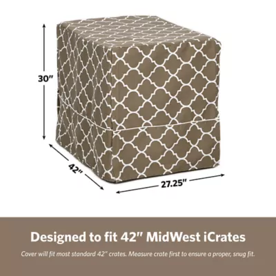 MidWest Homes for Pets QuietTime Defender Covella Crate Cover, Brown - Image 6