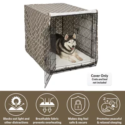 MidWest Homes for Pets QuietTime Defender Covella Crate Cover, Brown - Image 2