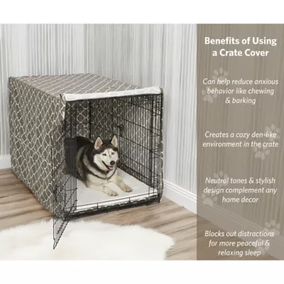 MidWest Homes for Pets QuietTime Defender Covella Crate Cover, Brown - Image 3