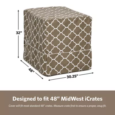 MidWest Homes for Pets QuietTime Defender Covella Crate Cover, Brown - Image 6