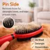 Warren London Dual-Action Pin & Bristle Brush For Dogs W/ Comfort Gel Grip image thumbnail 4