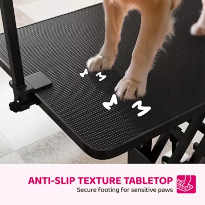 PawHut 43"W Hydraulic Dog Grooming Table, Z-Lift Height Adjustable Pet Grooming Table with Non-Slip - Image 7