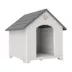 PawHut Large Plastic Dog House, Water Resistant Shelter with Base Support, 34.6" L x 31.1" W x 35" H image thumbnail 1