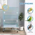 PawHut 52''H Large Rolling Steel Bird Cage, Bird House with Rolling Stand, Storage Shelf, Wood Perch image thumbnail 6