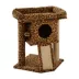 PawHut Cat Tree, Small Cat Tower with Perch, Scratching Post, Cat Condo, Leopard Print image thumbnail 1