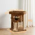 PawHut Cat Tree, Small Cat Tower with Perch, Scratching Post, Cat Condo, Leopard Print image thumbnail 3