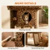 PawHut Cat Tree, Small Cat Tower with Perch, Scratching Post, Cat Condo, Leopard Print image thumbnail 5
