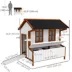 PawHut 43"H Wooden Chicken House with Nesting Box, Slide-out Tray, Ramp image thumbnail 3