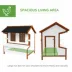 PawHut 43"H Wooden Chicken House with Nesting Box, Slide-out Tray, Ramp image thumbnail 4