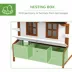 PawHut 43"H Wooden Chicken House with Nesting Box, Slide-out Tray, Ramp image thumbnail 6
