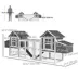 PawHut 123"W Extra Large Chicken Coop, Wooden Poultry House, Rabbit Hutch, Outdoor Run Ramps image thumbnail 3