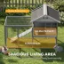 PawHut Rabbit Hutch Outdoor, 48"L Large Wooden Bunny Cage with Run, Grey image thumbnail 5
