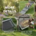 PawHut Rabbit Hutch Outdoor, 48"L Large Wooden Bunny Cage with Run, Grey image thumbnail 7