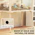 PawHut Wooden Hamster Habitat with Openable Top, Seesaws, Platforms, Water Bottle image thumbnail 5