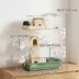 PawHut Large 3 Tiers Acrylic Hamster Habitat with Water Bottles, Running Wheel image thumbnail 3