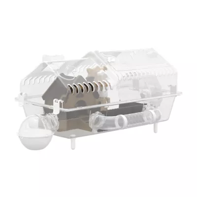 PawHut 8 in 1 Hamster Habitat with Hut, Platform, Fence, Food Bowl, Water Bottle Stand, and Wheel - Image 1