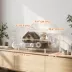 PawHut 8 in 1 Hamster Habitat with Hut, Platform, Fence, Food Bowl, Water Bottle Stand, and Wheel image thumbnail 3