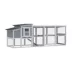 PawHut Large Chicken Coop, Wooden Hen House with Covered Run, Nesting Box, Pull-Out Tray image thumbnail 1