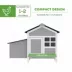 PawHut Wooden Chicken Coop with Nesting Box, Pull-out Metal Tray, for 1-2 Chickens, 36" x 25" x 27" image thumbnail 4