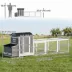 PawHut 118"L Chicken Coop, Large Wooden Hen House with Run, Pull-Out Tray, Waterproof Roof image thumbnail 3
