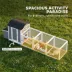 PawHut 118"L Chicken Coop, Large Wooden Hen House with Run, Pull-Out Tray, Waterproof Roof image thumbnail 4
