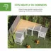 PawHut Chicken Coop with Run, L-Shaped Wooden Chicken House with 2 Houses, Waterproof Roof image thumbnail 4