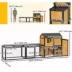 PawHut Large Chicken Coop, 134"L Wooden Chicken House with Run, Nesting Box, Slide-Out Tray image thumbnail 3