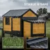 PawHut Large Chicken Coop, 134"L Wooden Chicken House with Run, Nesting Box, Slide-Out Tray image thumbnail 5