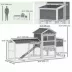 PawHut Chicken Coop with Wheels, 80"L, with Run, Nesting Box, Tray image thumbnail 3