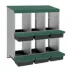 PawHut Chicken Nesting Boxes, 3 Compartment Metal Nesting Boxes for Chicken Coop, Egg Laying Boxes image thumbnail 1