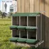 PawHut Chicken Nesting Boxes, 3 Compartment Metal Nesting Boxes for Chicken Coop, Egg Laying Boxes image thumbnail 3