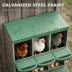 PawHut Chicken Nesting Boxes, 3 Compartment Metal Nesting Boxes for Chicken Coop, Egg Laying Boxes image thumbnail 6