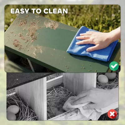 PawHut Chicken Nesting Boxes, 3 Compartment Metal Nesting Boxes for Chicken Coop, Egg Laying Boxes - Image 7