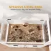 PawHut Hamster Cage with Storage Cabinet, Small Animal Cage with Pull Out Drawer and Acrylic Panels image thumbnail 4