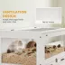 PawHut Hamster Cage with Storage Cabinet, Small Animal Cage with Pull Out Drawer and Acrylic Panels image thumbnail 5