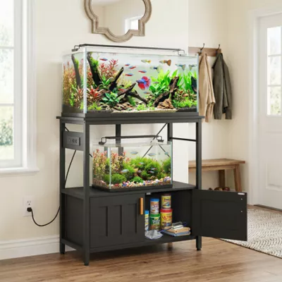 PawHut 20-29 Gallon Fish Tank Stand, Aquarium Stand 330 LBS Capacity, 30.7" x 15.7" x 31.9" - Image 2