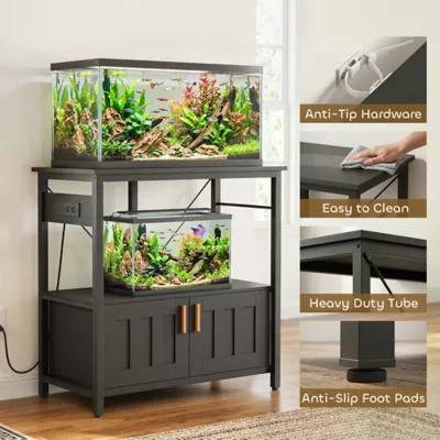 PawHut 20-29 Gallon Fish Tank Stand, Aquarium Stand 330 LBS Capacity, 30.7" x 15.7" x 31.9" - Image 7