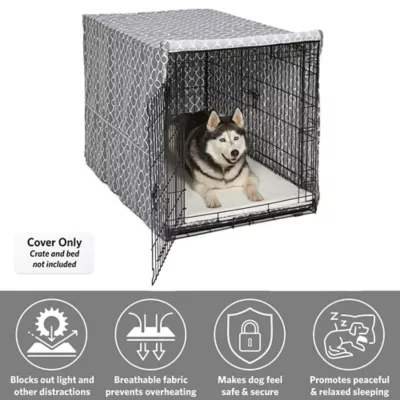 MidWest Homes for Pets QuietTime Defender Covella Crate Cover, Gray - Image 2