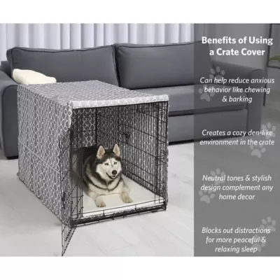 MidWest Homes for Pets QuietTime Defender Covella Crate Cover, Gray - Image 3