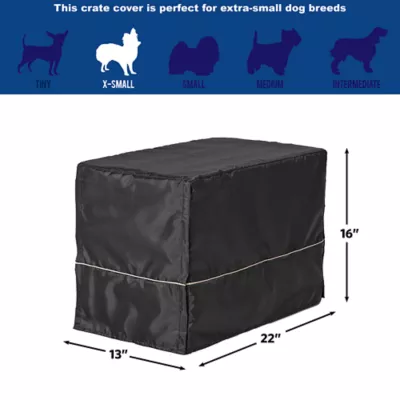 Midwest Homes for Pets QuietTime Polyester Crate Cover, Black - Image 4