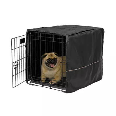 Midwest Homes for Pets QuietTime Polyester Crate Cover, Black - Image 1