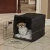 Midwest Homes for Pets QuietTime Polyester Crate Cover, Black image thumbnail 2